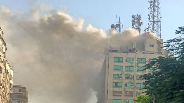 حريق سنترال رمسيس