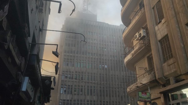 حريق سنترال رمسيس