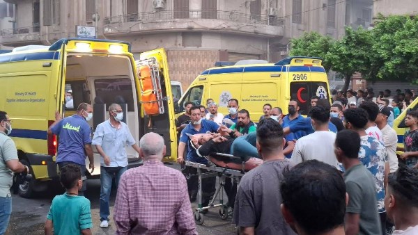 مصابي حادث حريق سنترال رمسيس