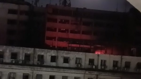 حريق سنترال رمسيس