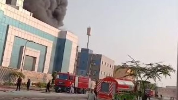 حريق مصنع بدر