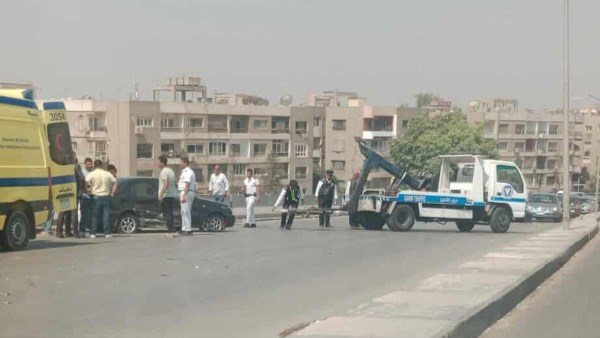 إصابة شخص في انقلاب سيارة ملاكي على محور حسب الله الكفراوي