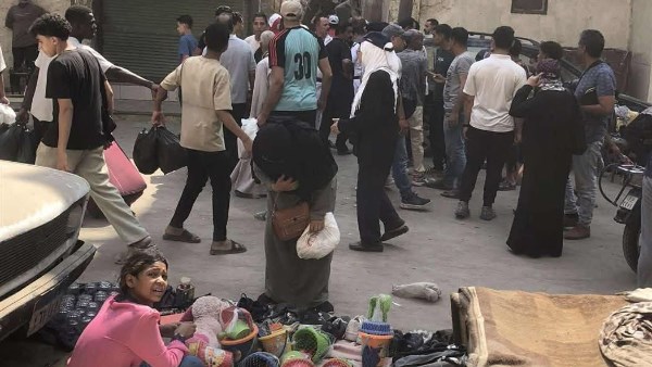 انهيار عقار السيدة عائشة