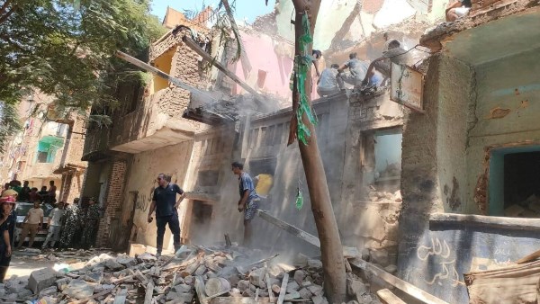 انهيار عقار مصر القديمة 