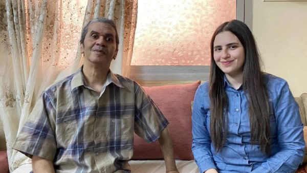 الفنان عمرو محمد علي مع الإعلامية أوركيد سامي 