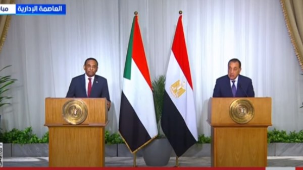 الدكتور مصطفى مدبولي ونظيره السوداني