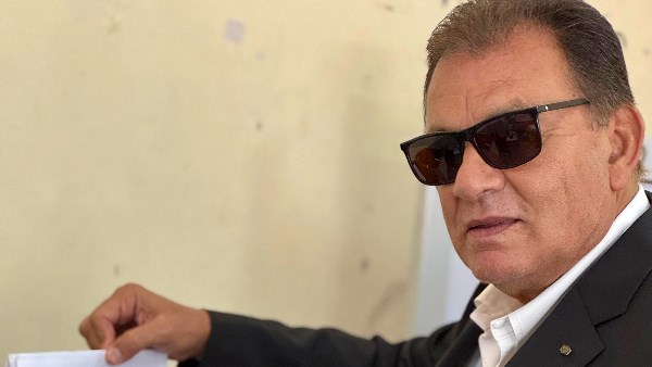 حاتم باشات، عضو أمانة أمانة الدفاع والأمن القومي بالجبهة الوطنية يدلي بصوته في انتخابات الشيوخ 