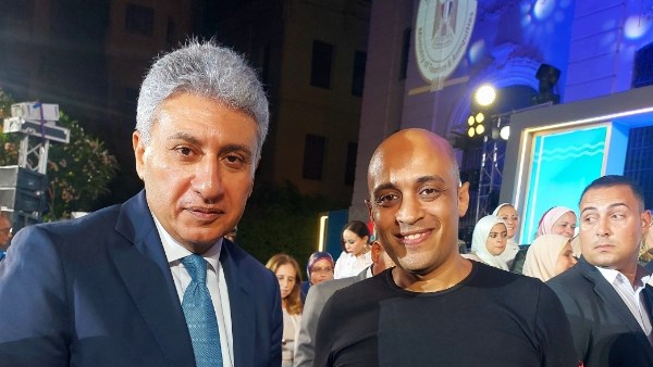 وزير السياحة والآثار مع محرر صدى البلد 