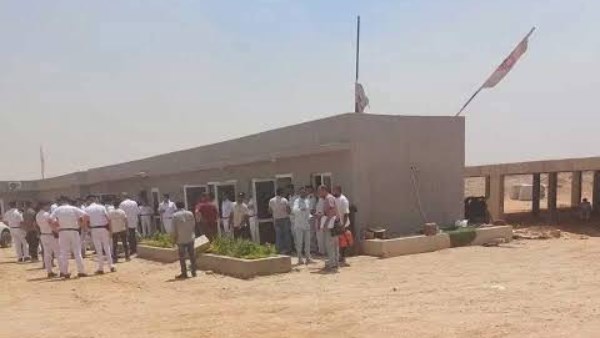جانب من تنفيذ قرار سحب ارض نادي الزمالك بحدائق أكتوبر 