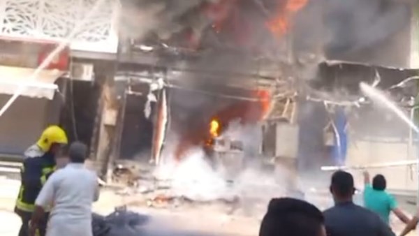 حريق مطعم في المنوفية 
