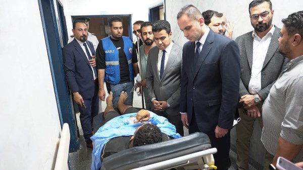 نايب  محافظ مطروح   يتابع حالة  المصابين 