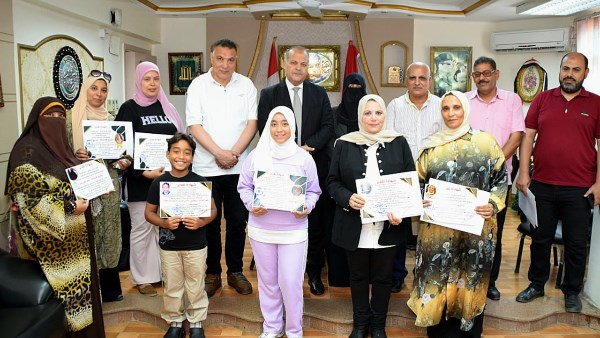 الغرباوي يكرم الفائزين في المسابقات الوزارية لتوجيه بورسعيد للغة العربية