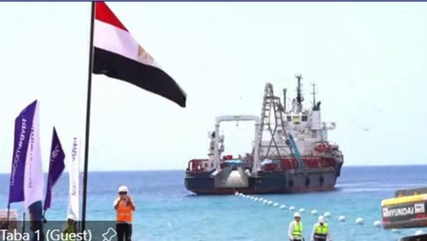 انزال الكابل البحري بطابا