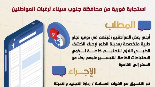 صورة من استجابة المحافظ. 