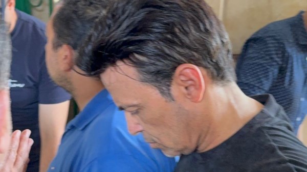 سعد الصغير من جنازة والد معتمد جمال