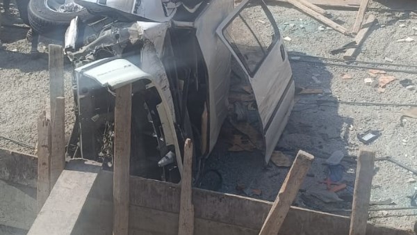السيارة عقب الحادث