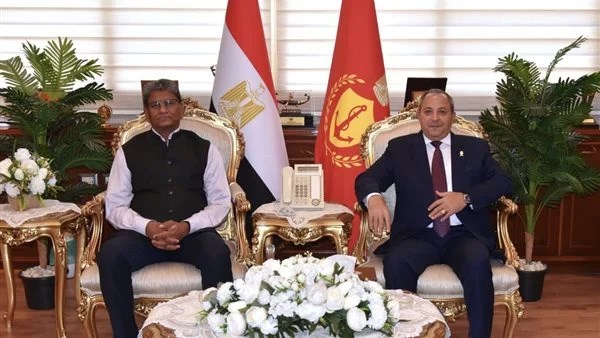 محافظ بورسعيد يستقبل السفير الهندي لبحث سبل التعاون المشترك