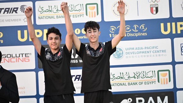 آدم شكري ومهند خضير  يحرزان ذهبية تتابع الرجال ببطولة العالم للخماسي الحديث