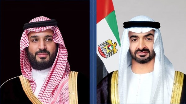 ولي العهد السعودي يبحث مع رئيس الإمارات التطورات بالمنطقة