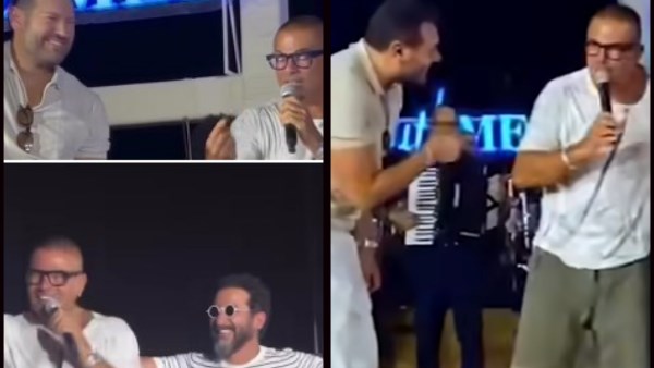 عمرو يوسف وأحمد حلمي من حفل عمرو دياب 