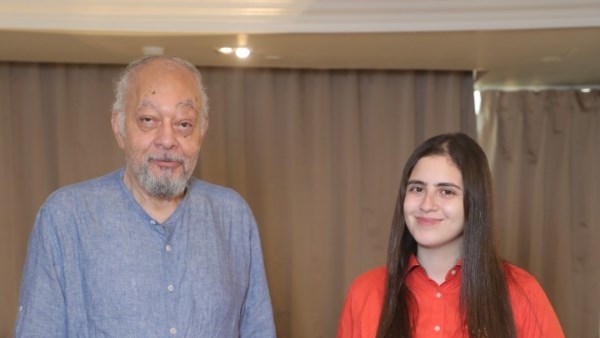 الفنان سامي مغاوري مع أوركيد سامي 
