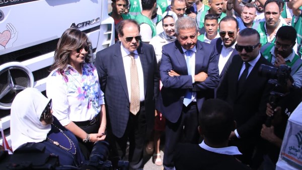 التحالف الوطني للعمل الاهلي يطلق قافلة مساعدات ضخمة الي قطاع غزة
