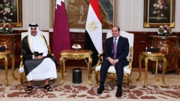 الرئيس السيسي يؤكد استعداد مصر التام لتقديم كافة أشكال الدعم لصون سيادة الدوحة