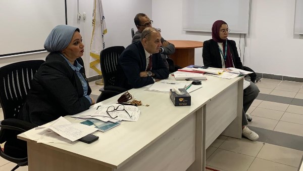 من اجتماع النقابة العمالية بالبنك الزراعي المصري