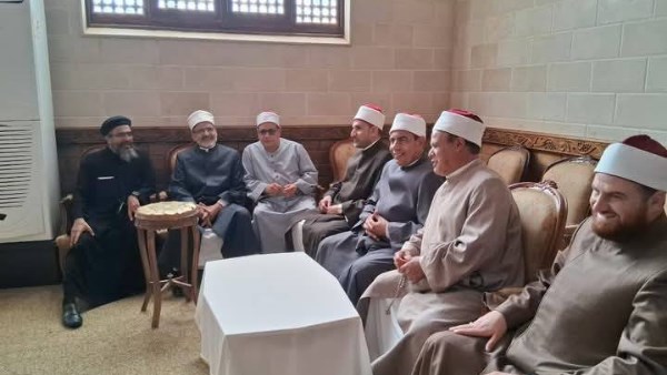 قافلة الأزهر تزور كنيسة سيدنا موسى بجنوب سيناء