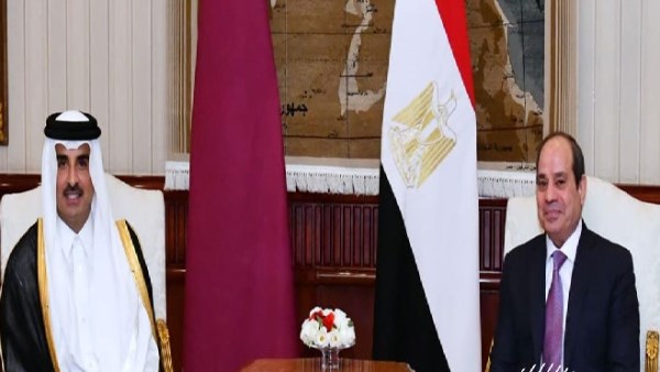 الرئيس السيسي وأمير قطر 
