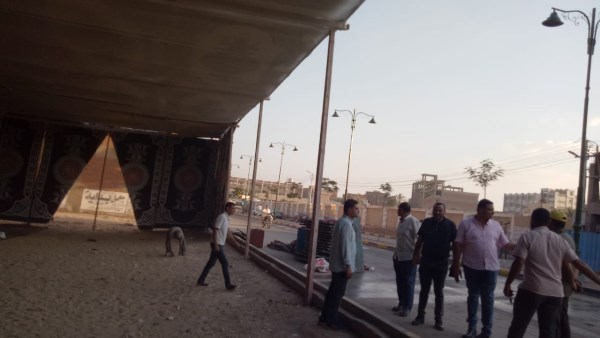 رئيس مدينة اشمون يتفقد التجهيزات النهائية لافتتاح معرض اهلا مدارس