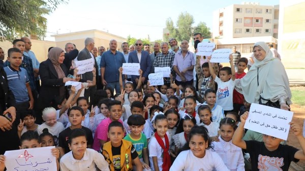 محافظ المنيا يتفقد أعمال صيانة مدرسة الشهيد رجب في أبوقرقاص