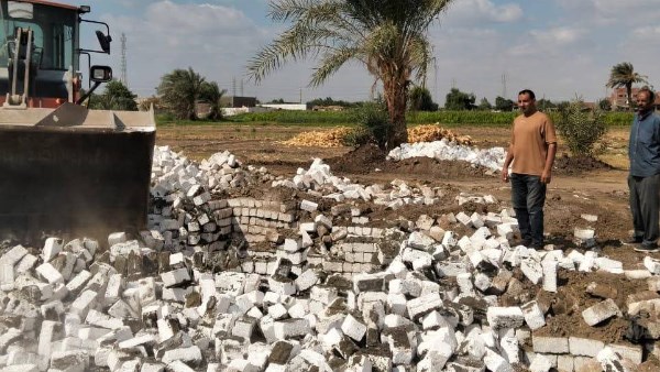 إزالة 626 حالة تعدٍ على الأراضي الزراعية وأملاك الدولة بالمنيا