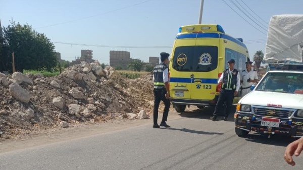 جانب من الحادث بسوهاج