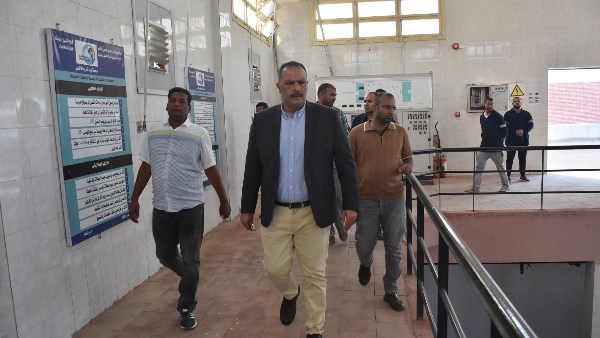  رئيس مياه الأقصر يتفقد محطة مياه غرب النيل