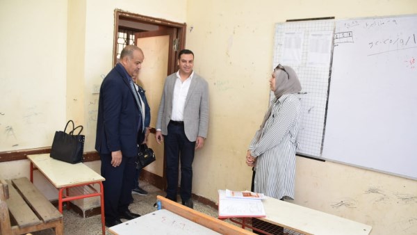 نائب محافظ بورسعيد ,وكيل التعليم يتابعان موقف الصيانة بمدرسة قرية الفتح الأساسية