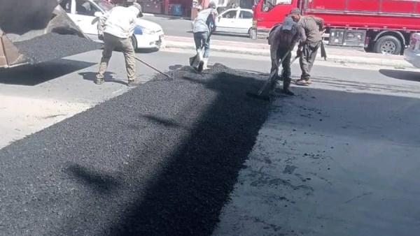 إنشاء 4 مطبات صناعية جديدة بشارع عبور بورسعيد مع ️استمرار أعمال تطوير و رفع كفاءة الشارع