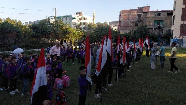 طابور الصباح المدرسي بمدارس الغربية 