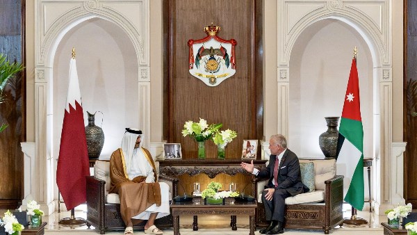 أمير قطر وملك الأردن 