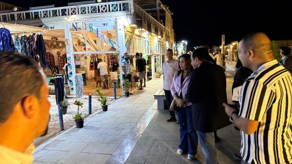 الوزيرة خلال الجولة 