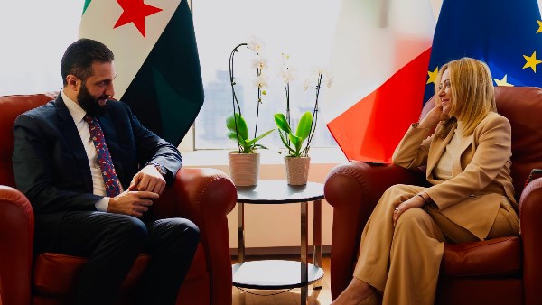 لقاء ميلوني مع أحمد الشرع