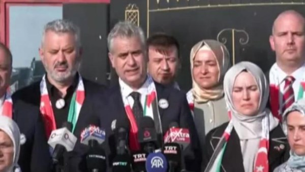 الوفد التركي عند معبر رفح