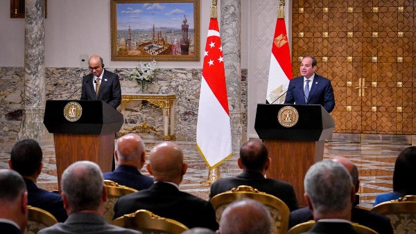 الرئيس السيسي ورئيس سنغافورة 