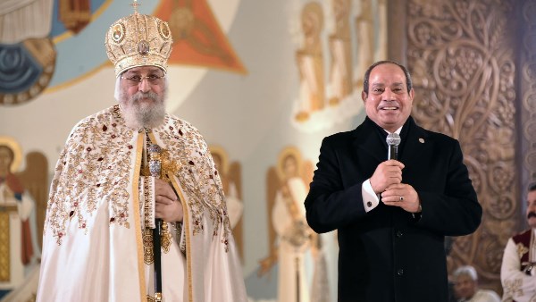 الرئيس السيسي  والبابا تواضروس الثاني 