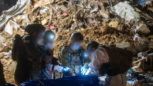 أثناء البحث على رفات الأسير الإسرائيلي 