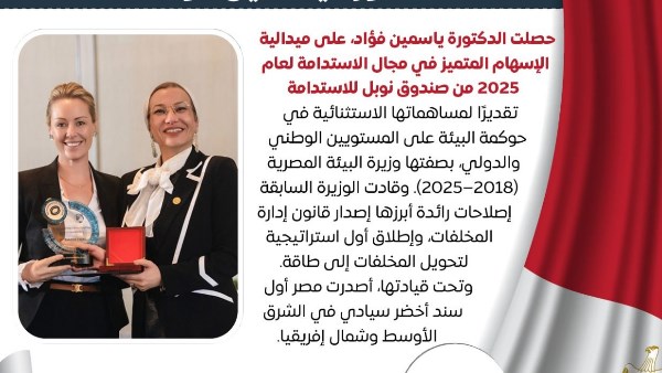  وزيرة البيئة المصرية السابقة ياسمين فؤاد