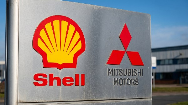 شعار شركتي شل وميتسوبيشي