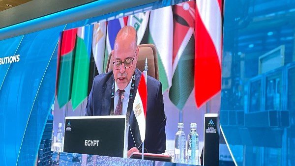 وزير العمل خلال إلقاء كلمته