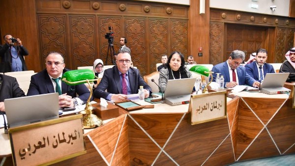 من جلسة البرلمان العربي اليوم 