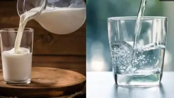 الحليب والماء